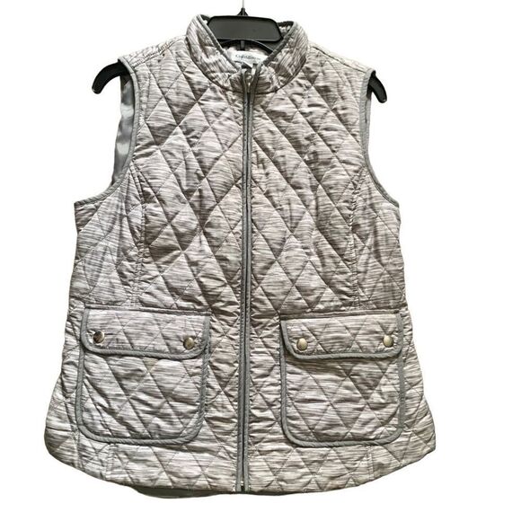 Croft & Barrow Gray Quilted Vest Size Medium - Picture 1 of 7